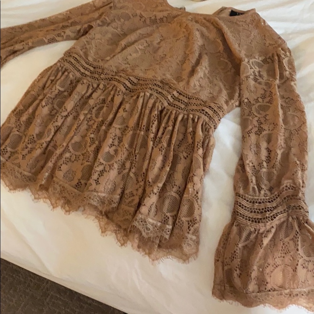 Vici collection lace blouse